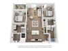 West 38 Apartments Two Bedrooms Two Bathrooms C Floor Plan